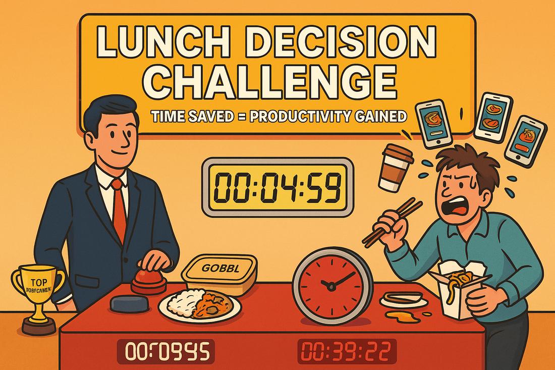 Decision fatigue productivity chart showing 226 daily food decisions draining mental energy versus 5-minute automated meal system used by successful people
