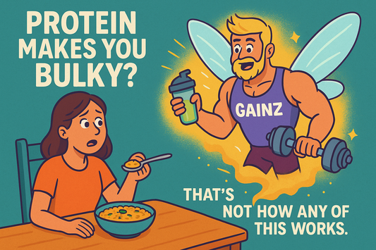Protein makes you bulky myth women showing lean muscle preservation fat loss versus muscle loss low protein Journal research confirms